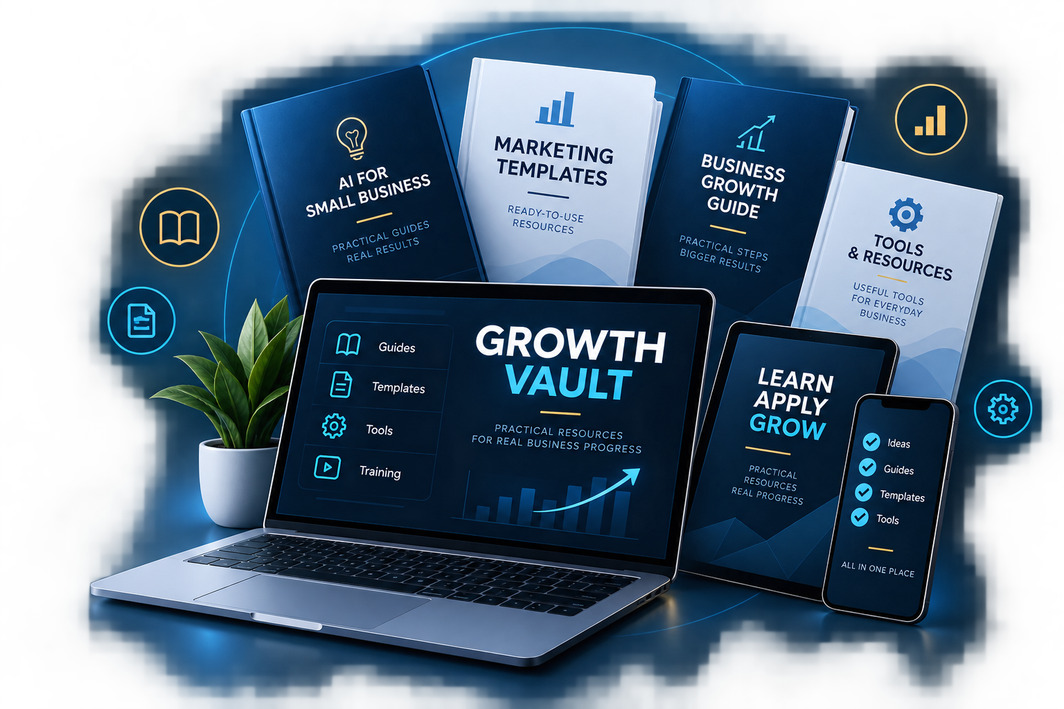 Growth Vault practical guides, templates and business resources